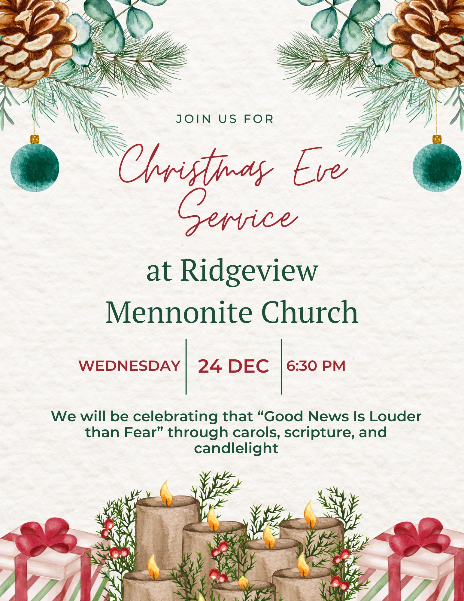 Christmas Eve 2025 flyer